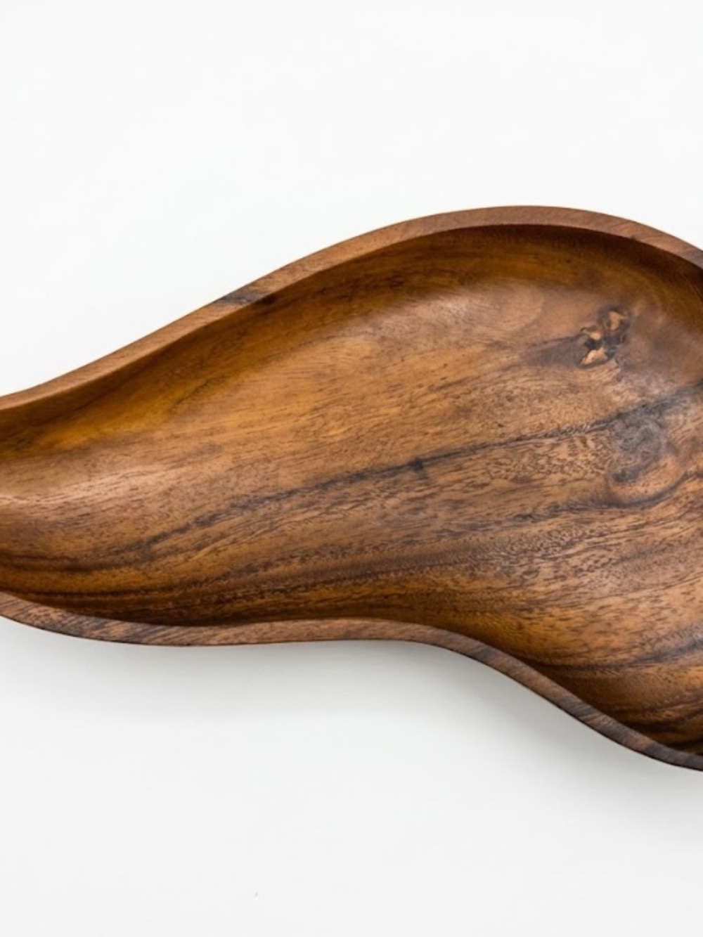 Vintage Leilani Genuine Monkey Pod Wood Tray - Mid Century Modern Catch All Dish